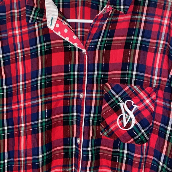 Victoria’s Secret Holiday Plaid Sleep Shirt - Picture 2 of 8